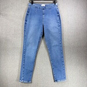 We The Free Skinny Jeans Women Large Blue Pull On High Rise Stretch OB1910741